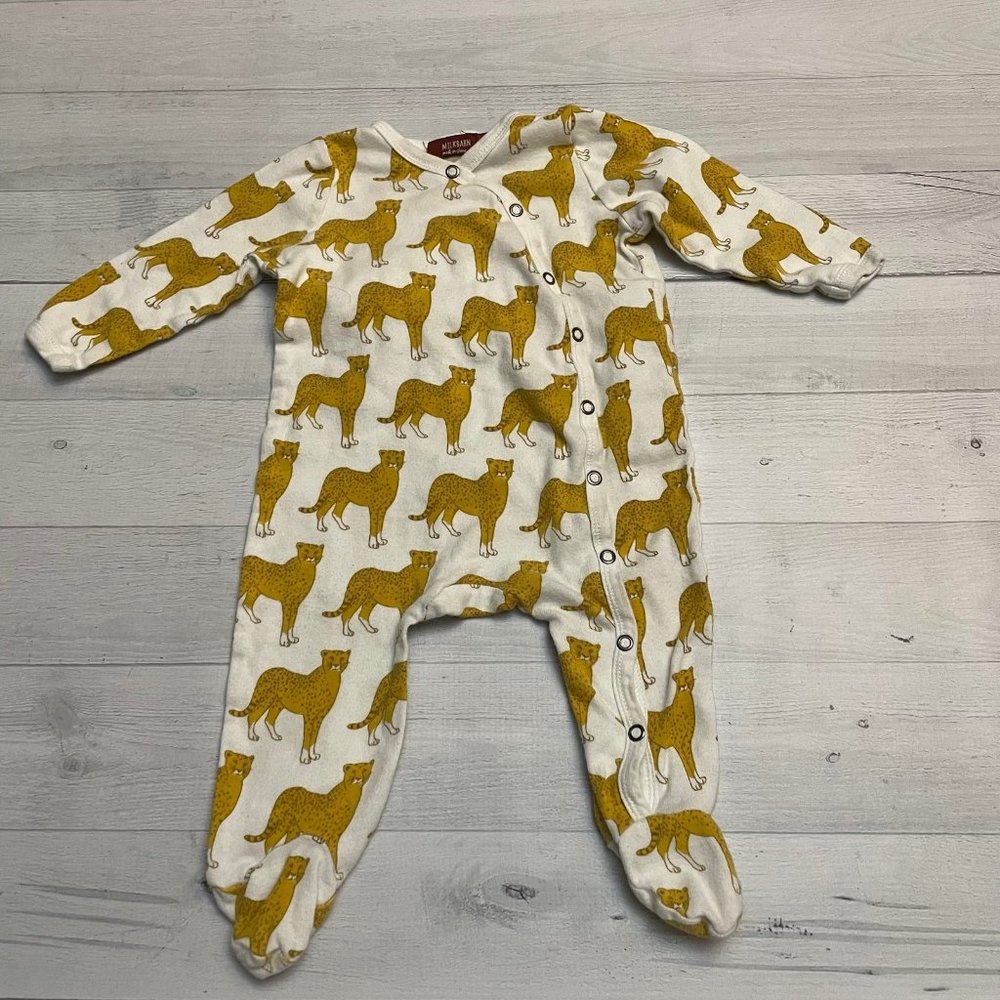 Milkbarn cheetah‎ baby sleeper 3-6 months